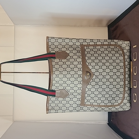 GUCCI PLUS VINTAGE 70’S WEB SHERRY TOTE FROM LIMITED RUN GUCCI PLUS COLLECTION - Picture 8 of 17